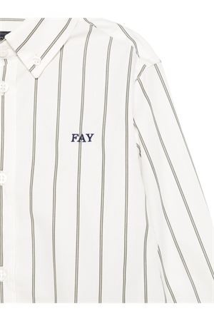 camicia in cotone bianco FAY KIDS | FX5P30P0561101VE